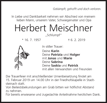 Anzeige von Herbert Meischner von MGO