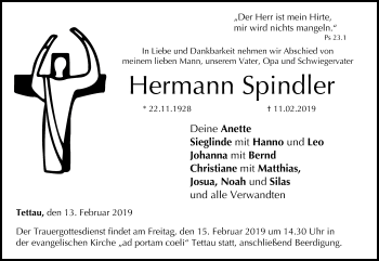 Anzeige von Hermann Spindler von MGO