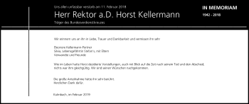 Anzeige von Horst Kellermann von MGO