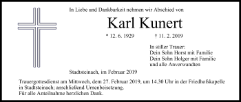 Anzeige von Karl Kunert von MGO