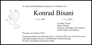 Anzeige von Konrad Bisani von MGO