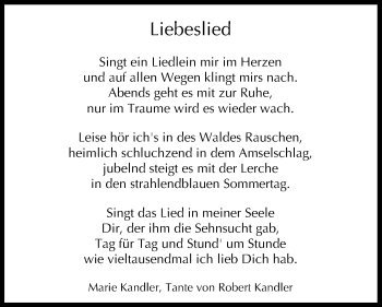 Anzeige von Liebeslied  von MGO