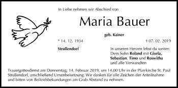 Anzeige von Maria Bauer von MGO