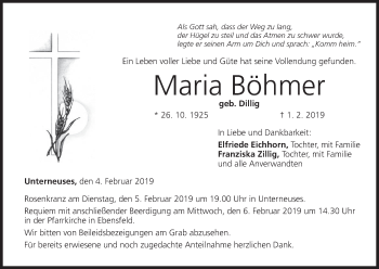 Anzeige von Maria Böhmer von MGO