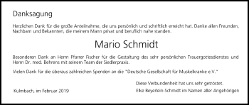 Anzeige von Mario Schmidt von MGO