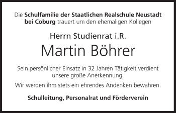 Anzeige von Martin Böhrer von MGO