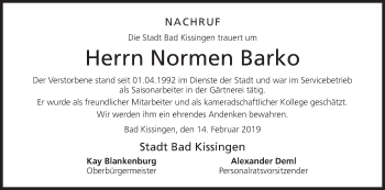 Anzeige von Normen Barko von MGO