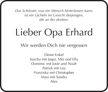 Anzeige von Opa Erhard  von MGO
