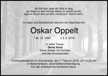 Anzeige von Oskar Oppelt von MGO