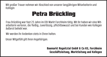 Anzeige von Petra Brückling von MGO