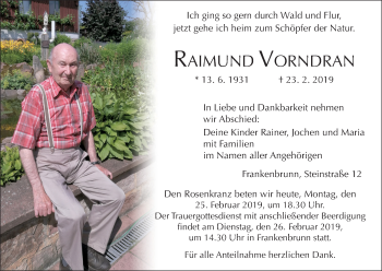 Anzeige von Raimund Vorndran von MGO