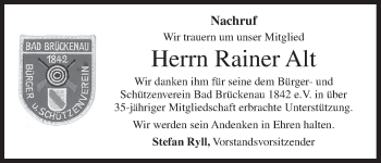 Anzeige von Rainer Alt von MGO