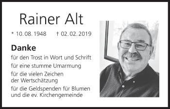 Anzeige von Rainer Alt von MGO