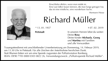 Anzeige von Richard Müller von MGO