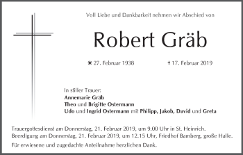 Anzeige von Robert Gräb von MGO
