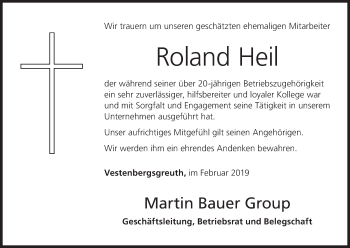 Anzeige von Roland Heil von MGO