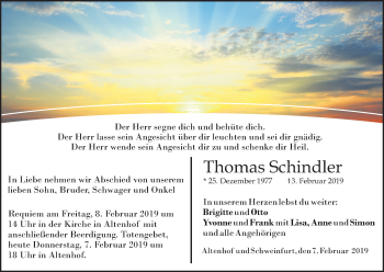 Anzeige von Thomas Schindler von MGO