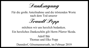 Anzeige von Thomas und Elke Popp von MGO