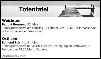 Anzeige von Totentafel vom 06.02.2019 von MGO