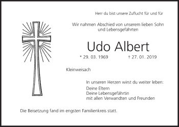 Anzeige von Udo Albert von MGO