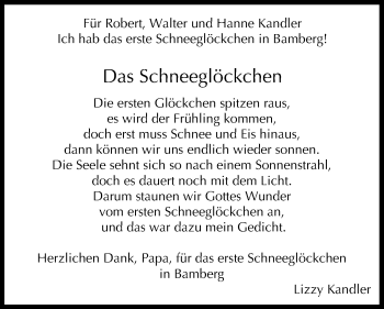 Anzeige von Walter Kandler von MGO