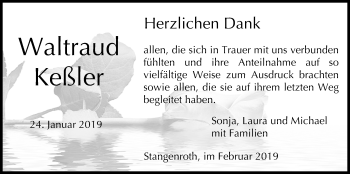 Anzeige von Waltraud Keßler von MGO