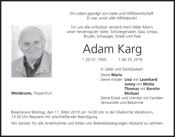 Anzeige von Adam Karg von MGO