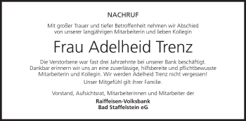 Anzeige von Adelheid Trenz von MGO
