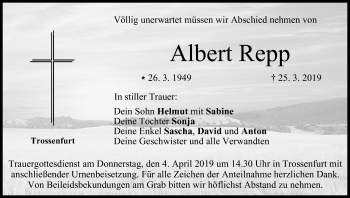 Anzeige von Albert Repp von MGO