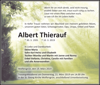 Anzeige von Albert Thierauf von MGO