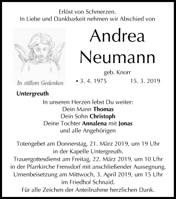 Anzeige von Andrea Neumann von MGO