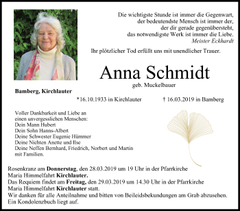 Anzeige von Anna Schmidt von MGO