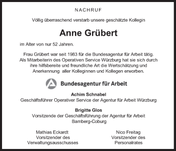 Anzeige von Anne Grübert von MGO