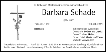 Anzeige von Barbara Schade von MGO