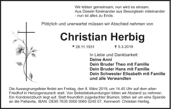 Anzeige von Christian Herbig von MGO