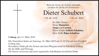 Anzeige von Dieter Schubert von MGO