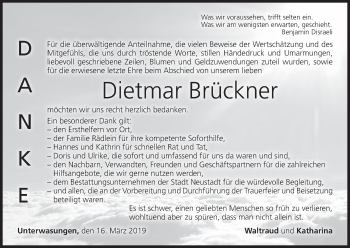 Anzeige von Dietmar Brückner von MGO