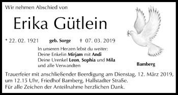 Anzeige von Erika Gütlein von MGO