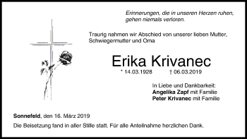 Anzeige von Erika Krivanec von MGO