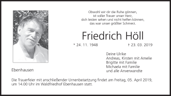 Anzeige von Friedrich Höll von MGO