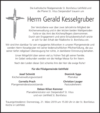 Anzeige von Gerald Kesselgruber von MGO