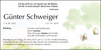 Anzeige von Günter Schweiger von MGO