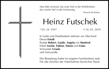 Anzeige von Heinz Futschek von MGO