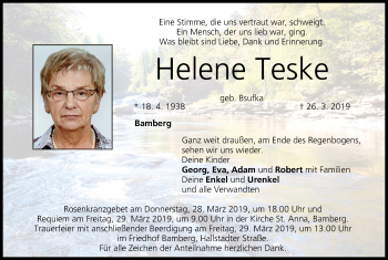 Anzeige von Helene Teske von MGO