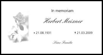 Anzeige von Herbert Meixner von MGO