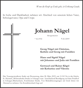 Anzeige von Johann Nägel von MGO
