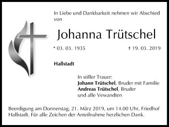 Anzeige von Johanna Trüschel von MGO