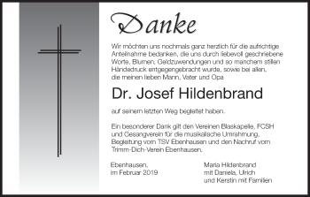 Anzeige von Josef Hildenbrand von MGO