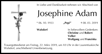 Anzeige von Josephine Adam von MGO