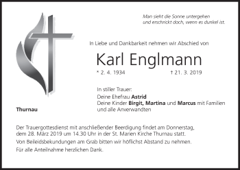 Anzeige von Karl Englmann von MGO